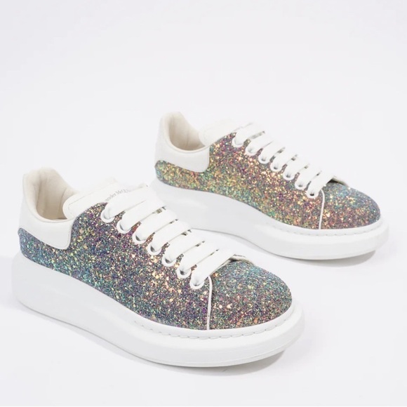 Alexander McQueen Shoes - Alexander McQueen Women's Oversized "Glitter" Sneaker - Size 38.5